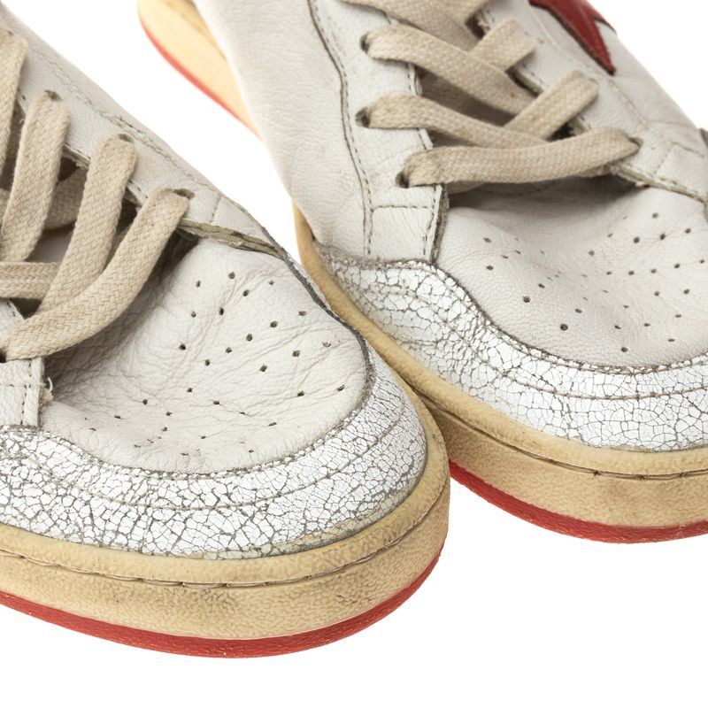 Tenis-Golden-Goose-Ballstar-Branco-e-Vermelho