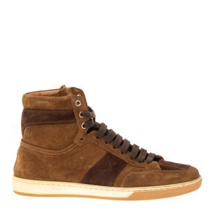 Tênis Saint Laurent Camurça Bege e Marrom