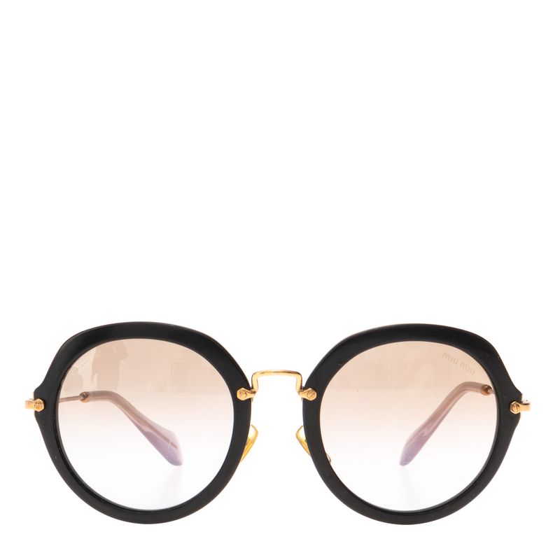 Oculos-Miu-Miu-Redondo-Dourado-e-Preto