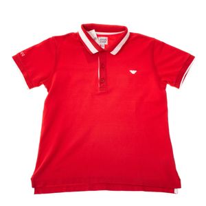 Polo Armani Junior Infantil Vermelha