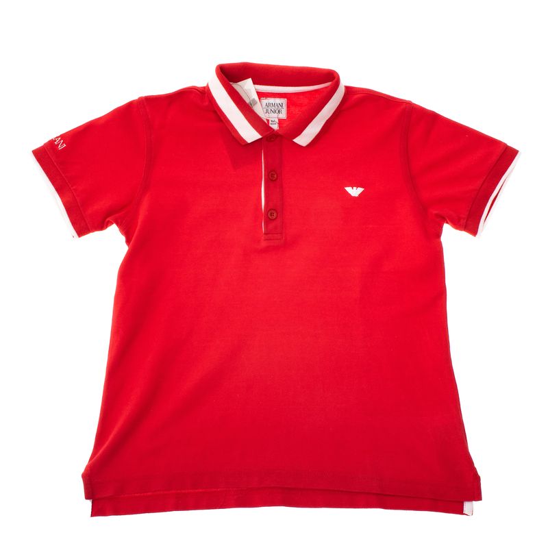 Polo-Armani-Junior-Infantil-Vermelha