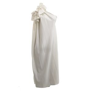 Vestido Chaouiche Detalhe Ombro Branco