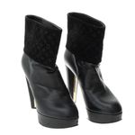 Bota-Louis-Vuitton-Couro-e-Camurca-Preta