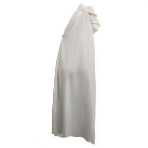 Vestido Chaouiche Detalhe Ombro Branco