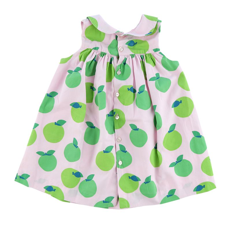 Vestido-Infantil-Jacadi-Paris-Tecido-Rosa-e-Verde