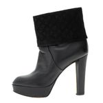 Bota-Louis-Vuitton-Couro-e-Camurca-Preta
