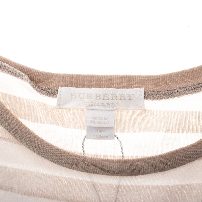 Camiseta-Burberry-Infantil-Listras-Branco-e-Bege