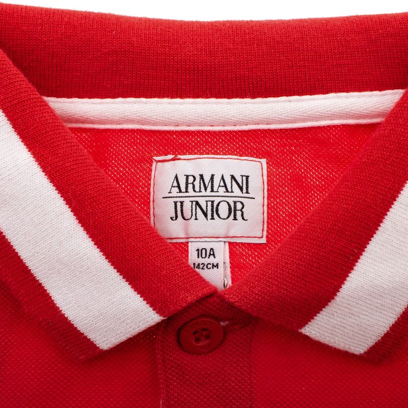 Polo-Armani-Junior-Infantil-Vermelha