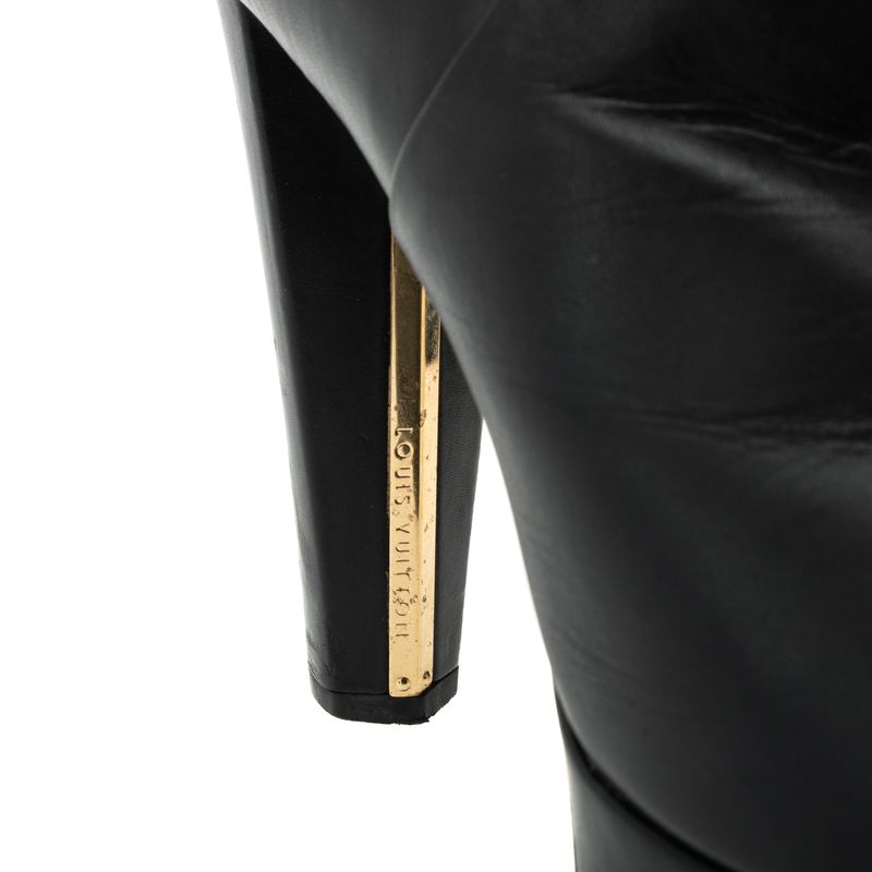 Bota-Louis-Vuitton-Couro-e-Camurca-Preta