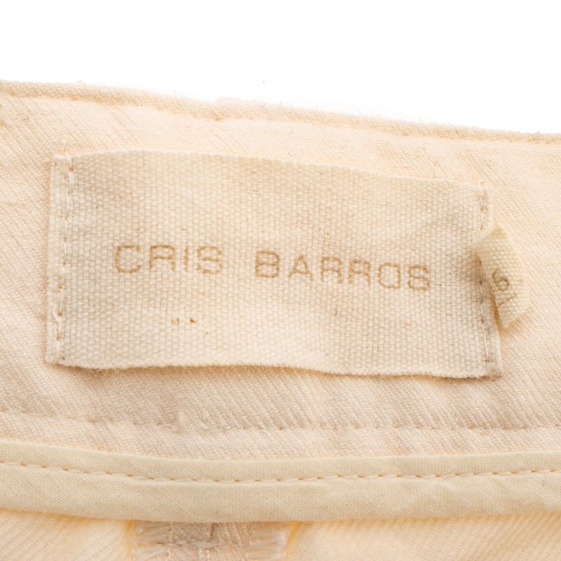 Calca-Cris-Barros-Jeans-Creme