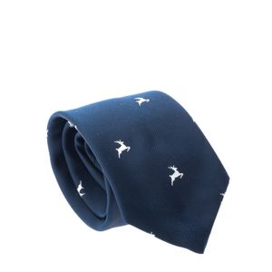 Gravata Christian Dior Vintage Marinho e Veados