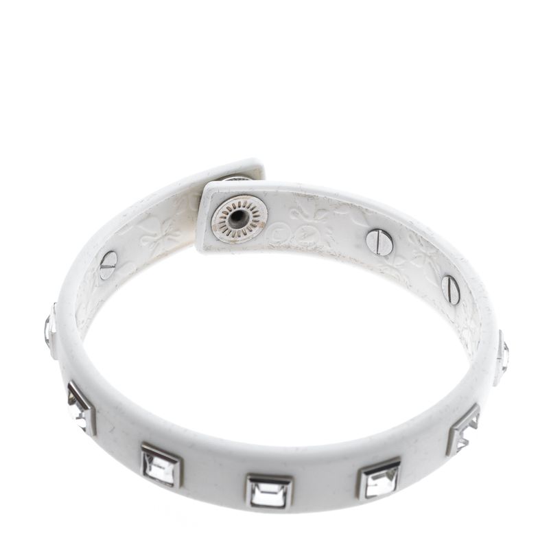 Pulseira-Swarovski-Borracha-Branca-e-Cristais