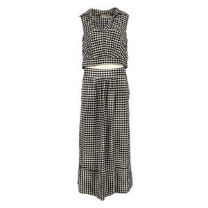 Conjunto A Niemeyer Tecido Xadrez Preto e Branco
