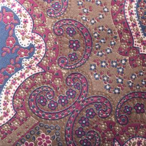 Gravata Christian Dior Vintage Estampada Cinza e Bordô