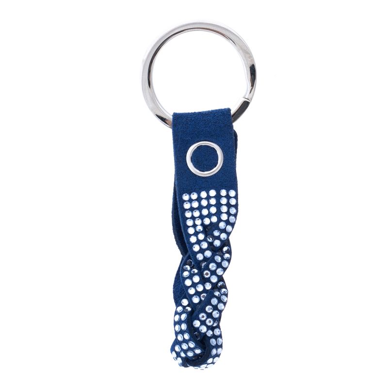 Chaveiro-Swarovski-Camurca-Azul-e-Strass