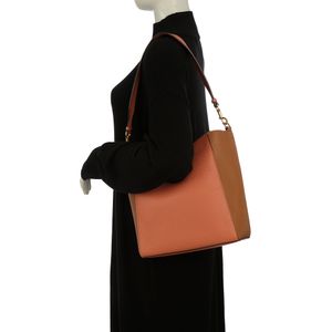 Bolsa Tory Burch Couro Marrom e Rosa