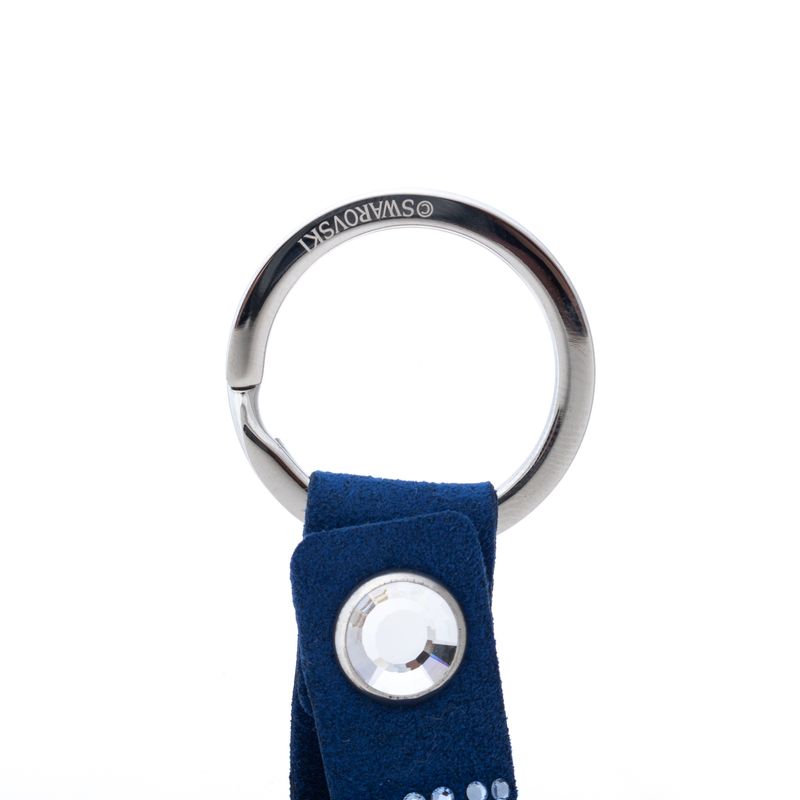 Chaveiro-Swarovski-Camurca-Azul-e-Strass