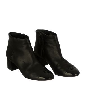 Bota Tory Burch Couro Preto