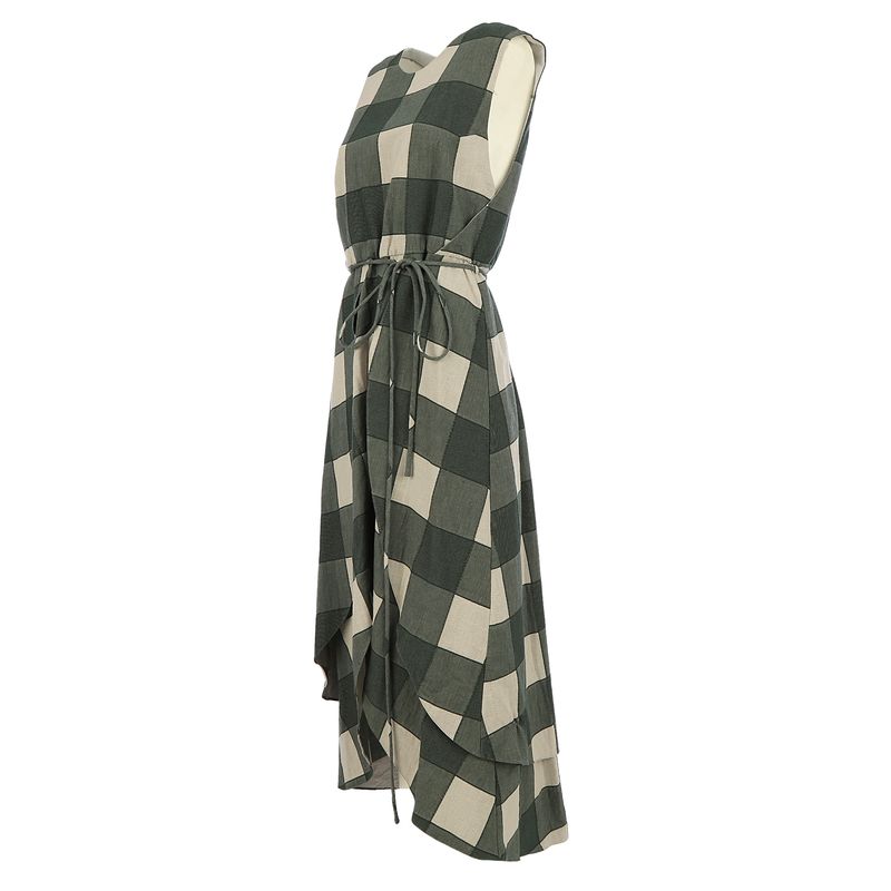 Vestido-A-Niemeyer-Tecido-Quadriculado-Verde-e-Creme