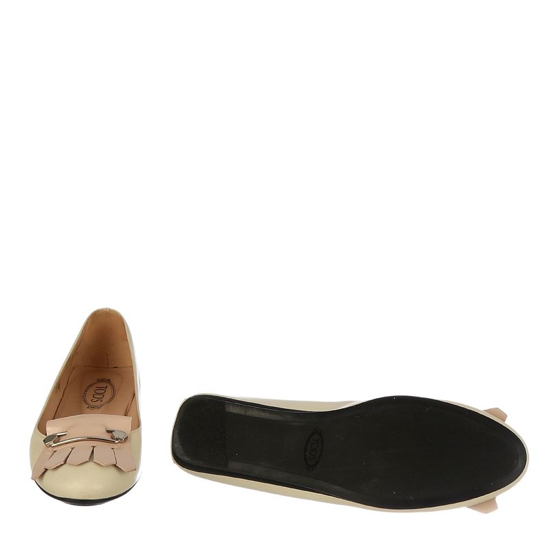 Sapatilha-Tods-Couro-Creme-e-Rosa