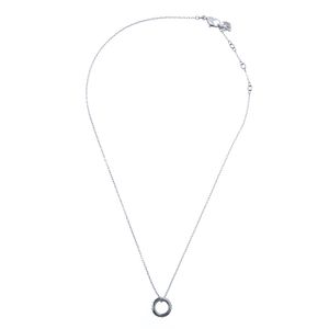 Colar Swarovski Prateado Círculo Cristais
