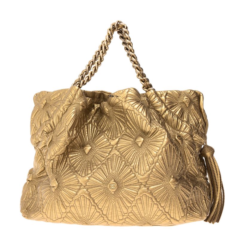 Bolsa-Chanel-Ca-D-Oro-Tote-Dourada