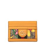 Porta-Cartao-Gucci-Ophidia-GG-Floral-Couro-Mostarda