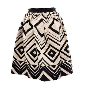 Saia Martin Grant Rodada Creme e Preto