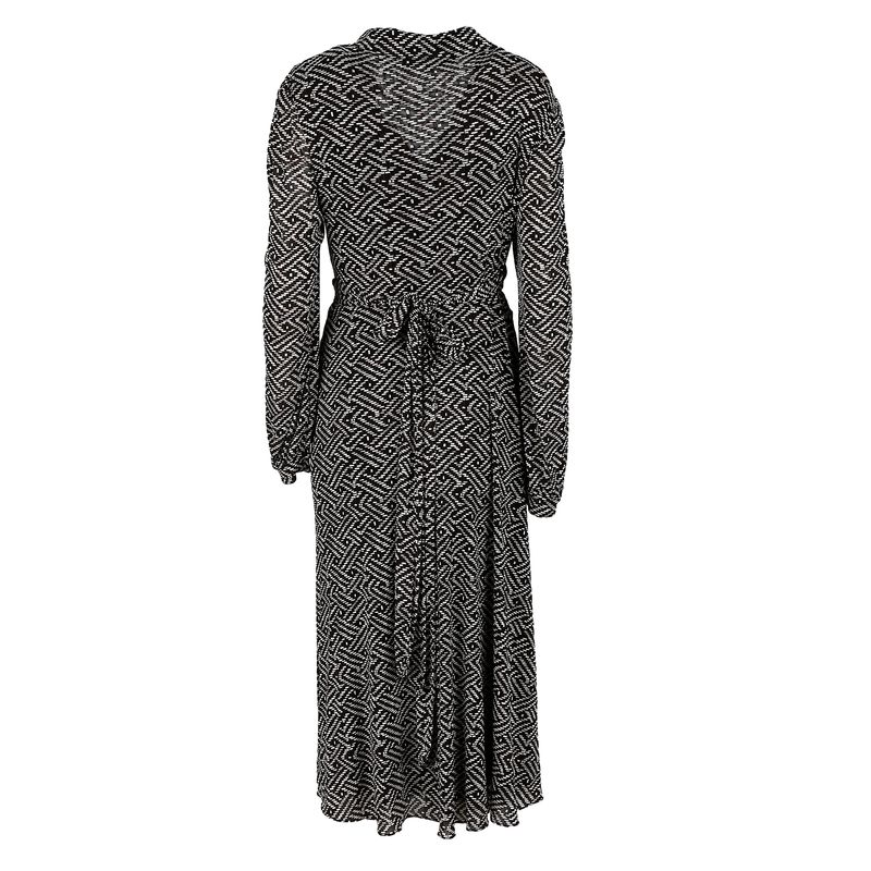Vestido-Diane-Von-Furstenberg-Transpassado-Tecido-Estampado