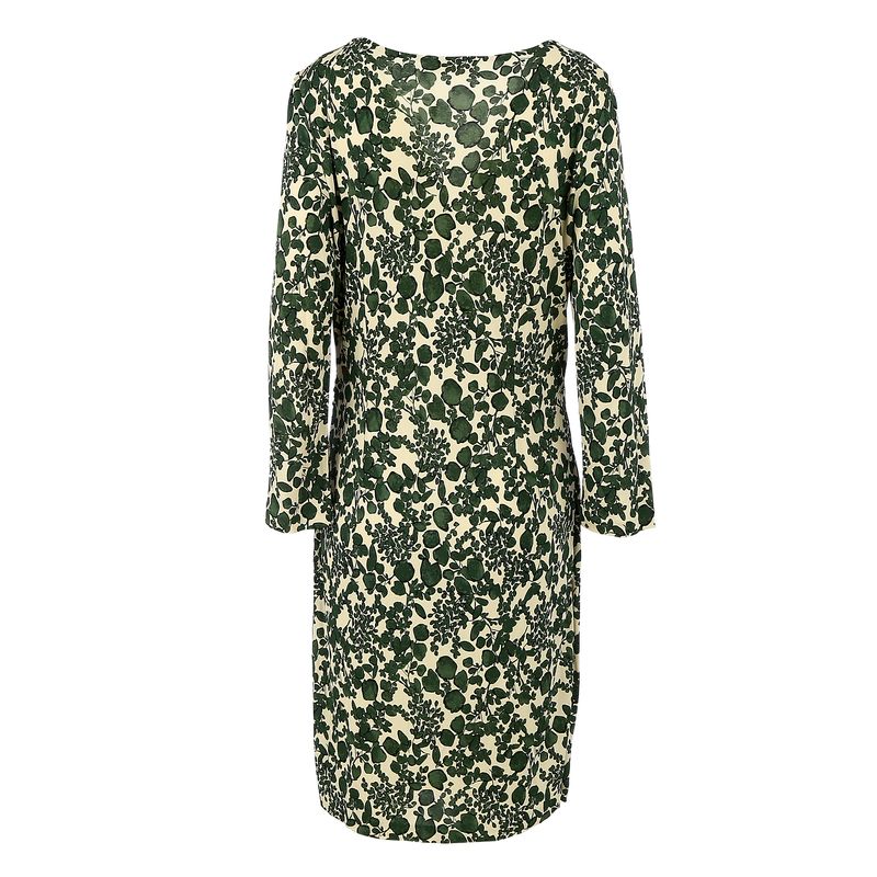 Vestido-Tory-Burch-Tecido-Estampado-Verde-e-Branco