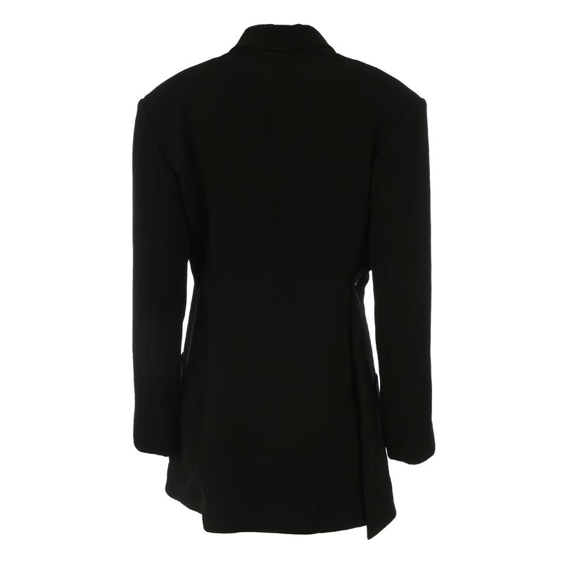 Vestido-Gloria-Coelho-Tecido-Botoes-Preto