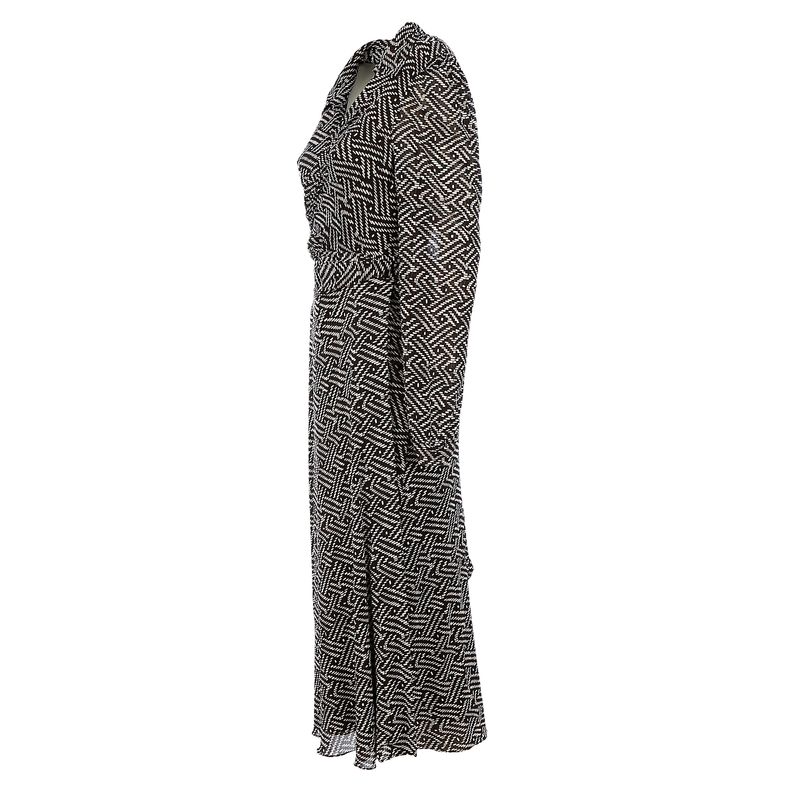 Vestido-Diane-Von-Furstenberg-Transpassado-Tecido-Estampado