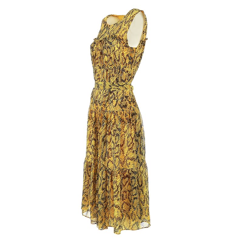 Vestido-Diane-Von-Furstenberg-Tecido-Amarelo-Estampado