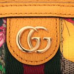 Porta-Cartao-Gucci-Ophidia-GG-Floral-Couro-Mostarda