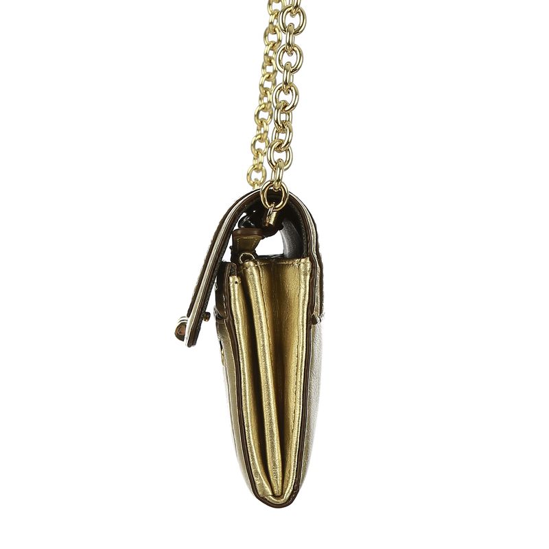 Carteira-com-Alca-Diane-Von-Furstenberg-Couro-Dourado