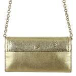 Carteira-com-Alca-Diane-Von-Furstenberg-Couro-Dourado