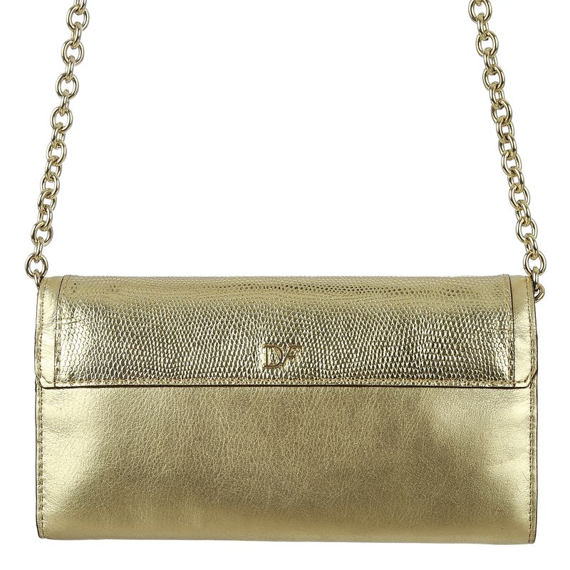 Carteira-com-Alca-Diane-Von-Furstenberg-Couro-Dourado