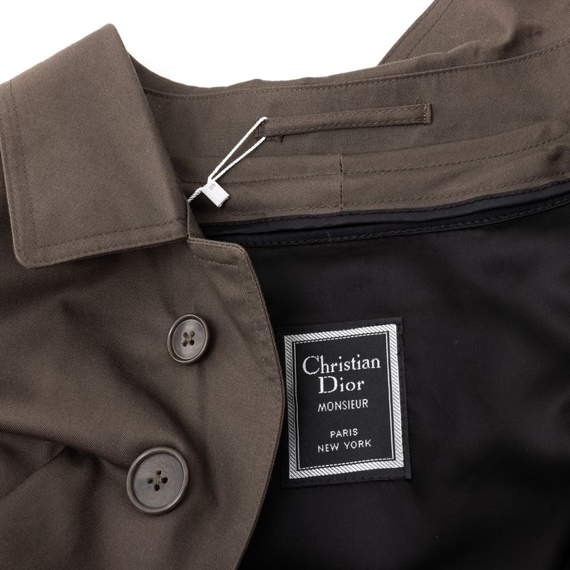 Trench-Coat-Christian-Dior-Vintage-Longo-Cinza
