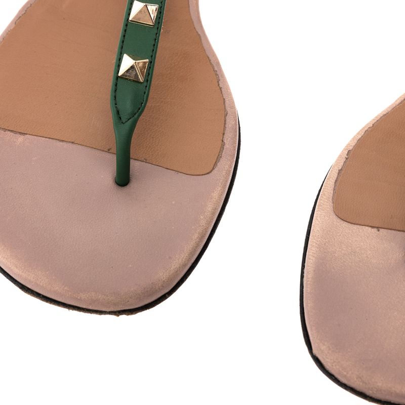 Rasteira-Valentino-Garavani-Rockstud-Verde