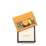 Porta-Cartao-Gucci-Ophidia-GG-Floral-Couro-Mostarda