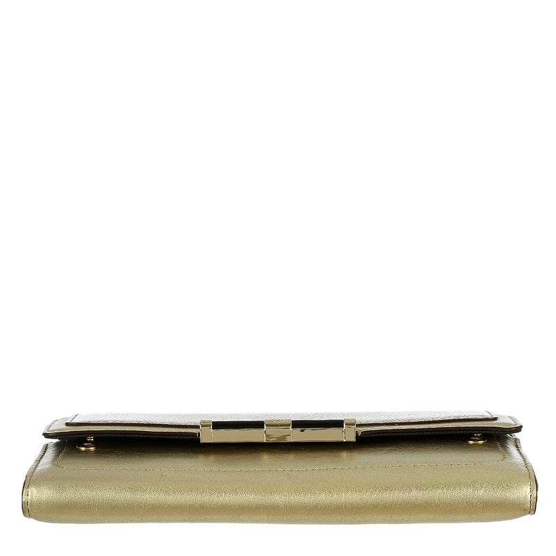 Carteira-com-Alca-Diane-Von-Furstenberg-Couro-Dourado