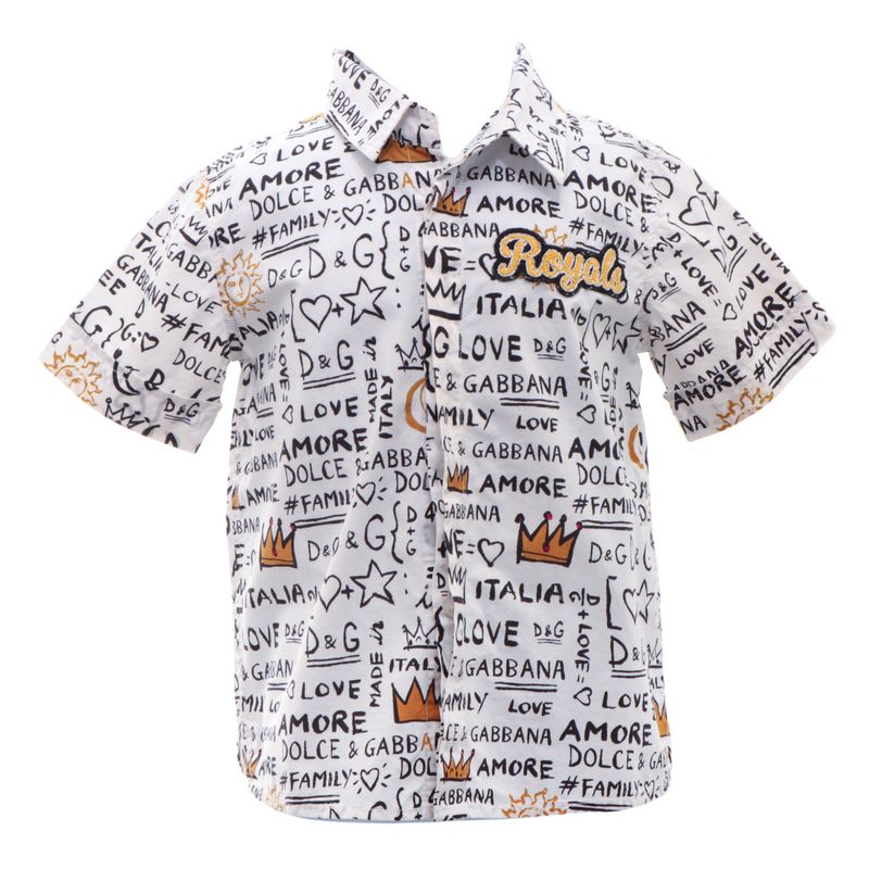 Camisa-Dolce---Gabbana-Infantil-com-Escritos