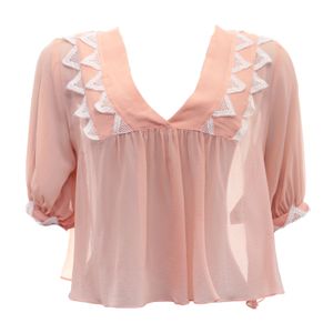 Blusa Lolitta Cropped Seda Rose