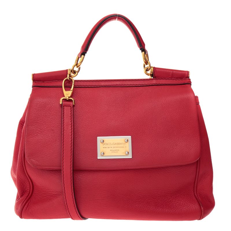 Bolsa-Dolce---Gabbana-Sicily-Grande-Vermelha