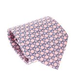 Gravata-Hermes-Rosa-Estampa-Azul