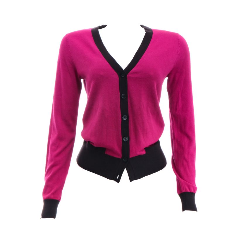 Cardiga-Michael-Kors-Magenta-e-Preto