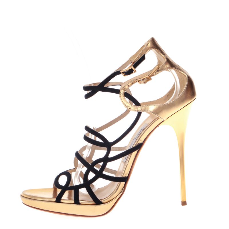 Sandalia-Jimmy-Choo-Preta-e-Dourada