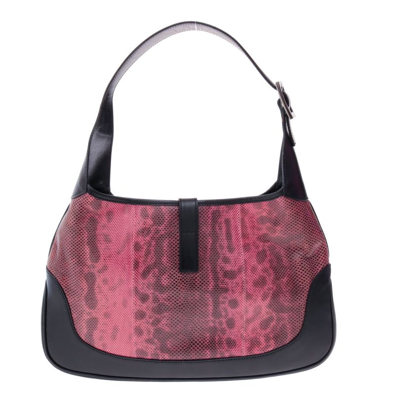 Bolsa-Gucci-Jackie-O-Vintage-Couro-Exotico-e-Preto