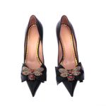 Scarpin-Gucci-Abelha-Couro-Preto