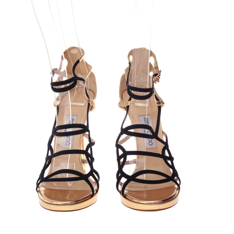 Sandalia-Jimmy-Choo-Preta-e-Dourada